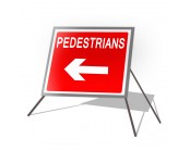 Pedestrian Left Roll Up Sign 